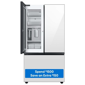 Samsung Bespoke 30.1-cu ft Smart French Door Refrigerator with Dual Ice Maker and Water Dispenser... | Lowe's