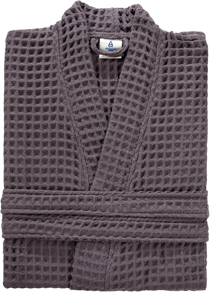 100% Cotton Waffle Kimono Bathrobe for Men & Women, Cozy Leisurewear with Functional Pockets, Com... | Amazon (US)