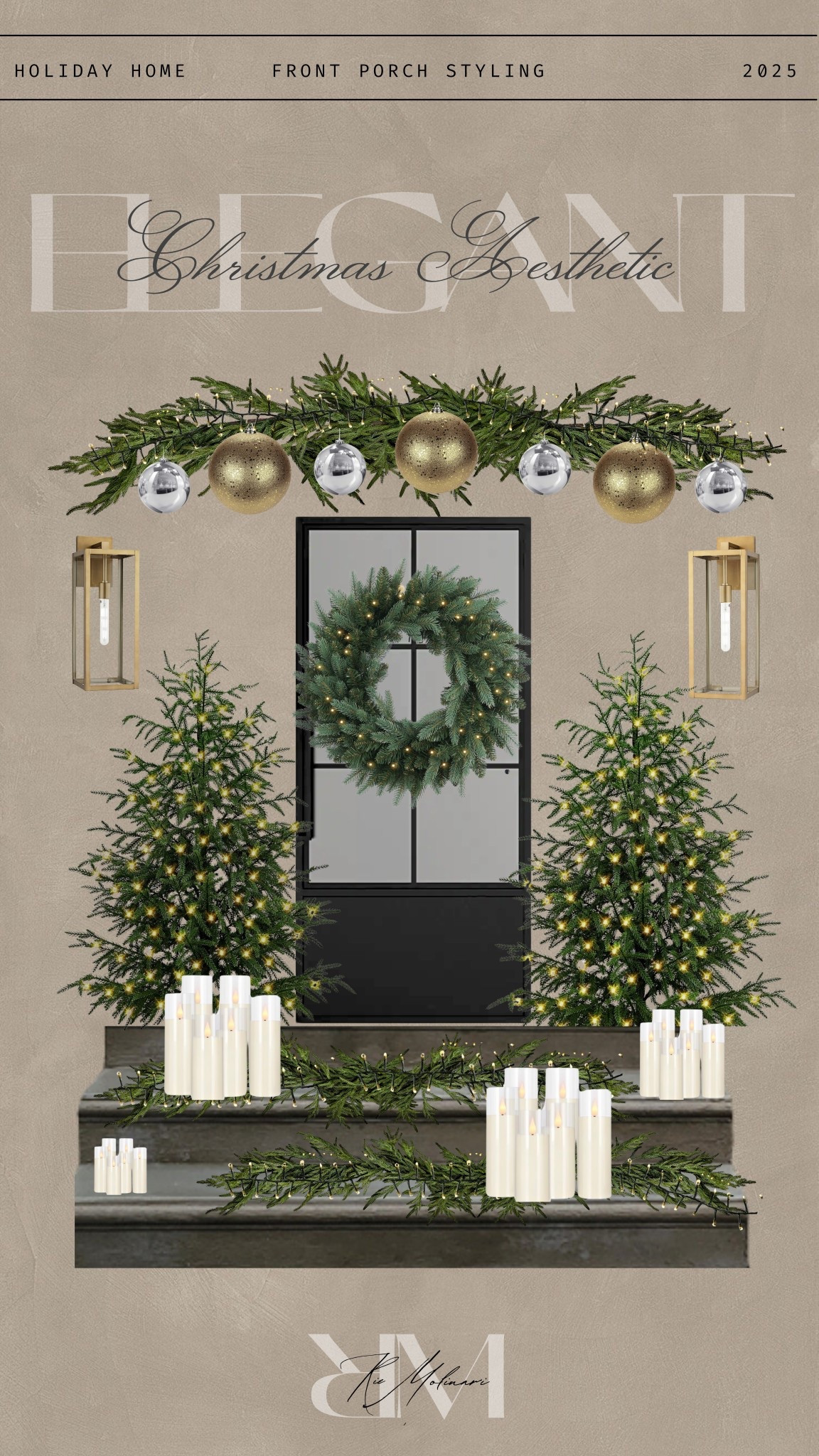 Elegant Christmas Porch | Minimal Luxury Holiday Entryway 2025

Refined. Serene. Timeless. This Elegant Christmas Porch captures the magic of the holidays in a minimal yet luxurious way — inspired by the sophistication of modern European design.

Soft candlelight, gold accents, and lush evergreens come together to create a warm, inviting glow that feels effortlessly elevated. Perfect for those who love neutral holiday décor with a touch of understated glamour.

✨ Style elements:
• Evergreen garland with gold & silver ornaments
• Candle clusters for soft holiday ambiance
• Symmetrical trees with warm lights
• Simple wreath for a clean, classic look

Bring a touch of modern elegance to your home this holiday season — shop the full look below 🎁


Elegant Christmas décor, minimal luxury Christmas, modern holiday entryway, neutral Christmas aesthetic, front porch holiday styling, soft gold Christmas, cozy luxury décor, simple Christmas wreath, timeless holiday home, luxury Christmas 2025

#ElegantChristmas #LuxuryHolidayDecor #MinimalChristmas #NeutralHolidayStyle #ChristmasAesthetic #FrontPorchStyling #HolidayHomeDecor #Christmas2025 #LuxuryHomeStyle #HolidayInspo #ModernChristmas #SoftGoldDecor #TimelessChristmas #CozyLuxury #HolidayEntryway

#LTKHome #LTKStyleTip #LTKSeasonal