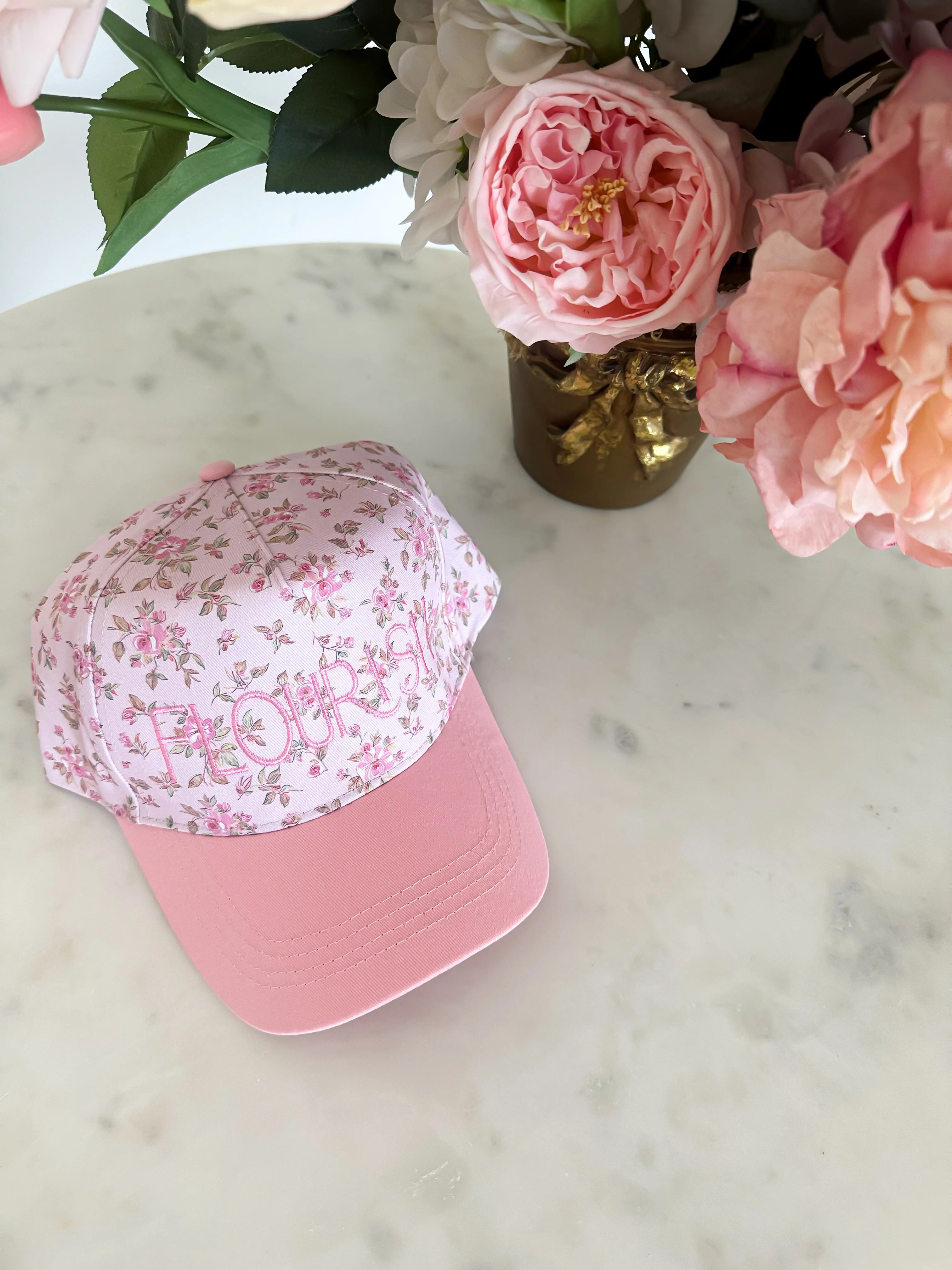 Pink Floral Flourish Hat | Flourish in Frills