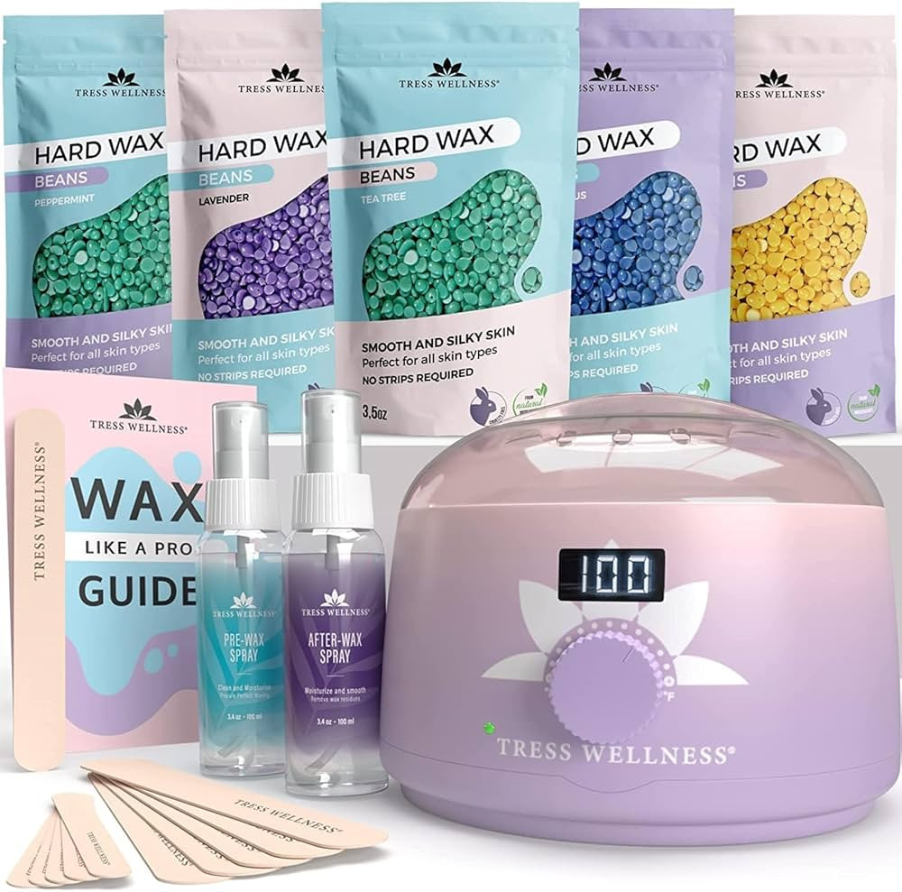 Tress Wellness Waxing Kit for Brazilian Wax - Easy to Use - For Sensitive Skin - Digital Display,... | Amazon (US)