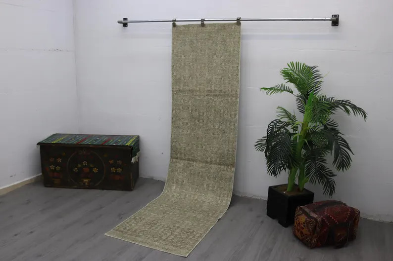 Turkish Rug, Vintage Pattern Rug, Livingroom Rug, Printed Long Runner Rug, 2.5 X 9.3 Ft Oushak St... | Etsy (US)