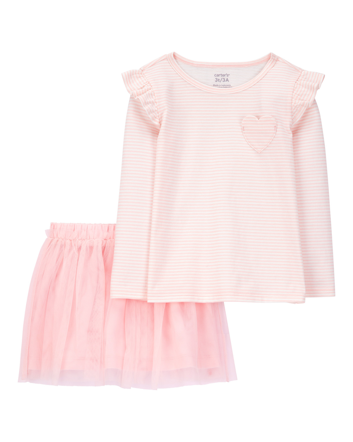 Toddler 2-Piece Striped Jersey Tee & Tulle Tutu Skirt Set - Carter's | Carter's | Carter's Inc