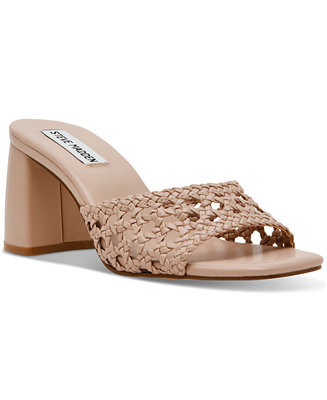 Steve Madden Women's Mania Cane Block-Heel Sandals - Macy's | Macy's