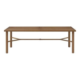 Hampton Bay Rocky Mount 84 in. x 35 in. Metal Outdoor Dining Table 1376_TT - The Home Depot | The Home Depot