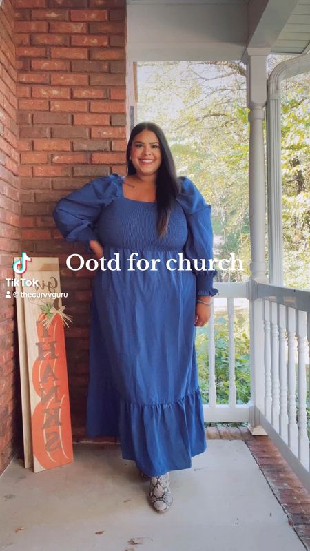 Church outfit of the day 💙 #maxidress #plussizemaxidress #affordableplussizefashion 

#LTKmidsize #LTKfindsunder50 #LTKplussize