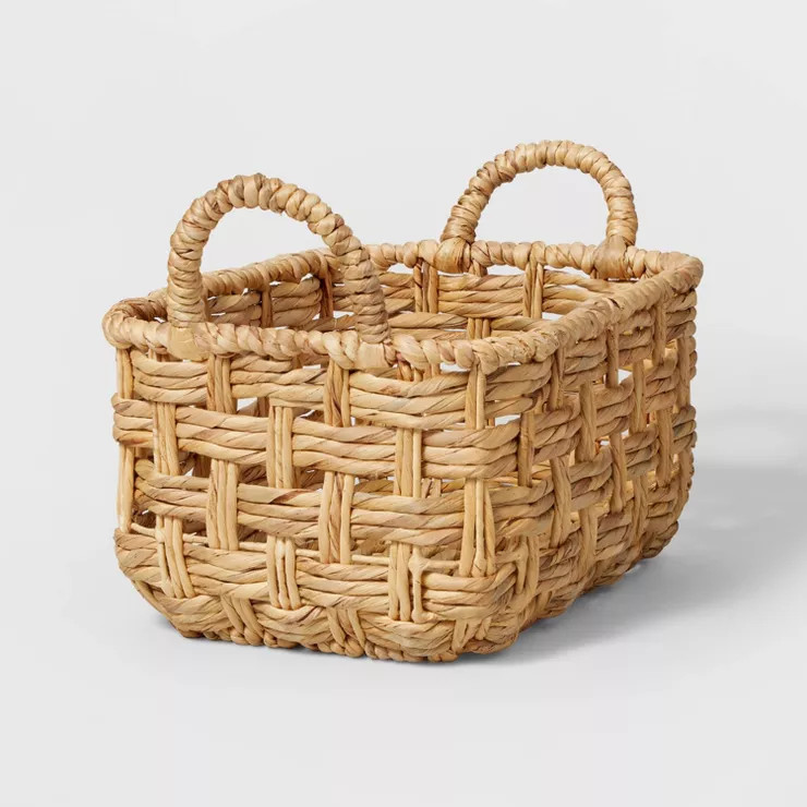 Rectangular Twisted Open Checkered Weave Basket - Brightroom™ | Target