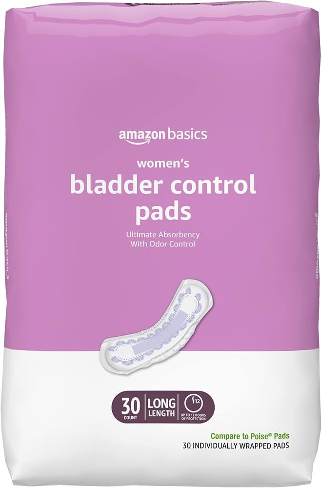 Amazon Basics Incontinence Pads for Women Long, Bladder Control, Postpartum, Ultimate Absorbency,... | Amazon (US)