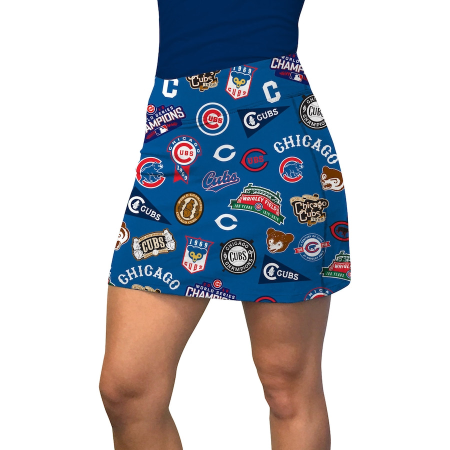 Chicago Cubs Loudmouth Women's Retro Active Skort - Navy/Red | Fanatics