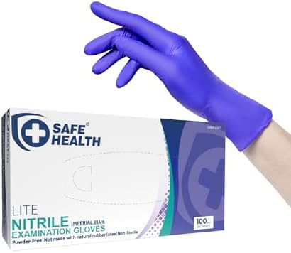 Nitrile Exam Gloves – 4 mil, Latex-Free, Powder-Free, Disposable, Blue, Medical Grade, Food, Cl... | Amazon (US)