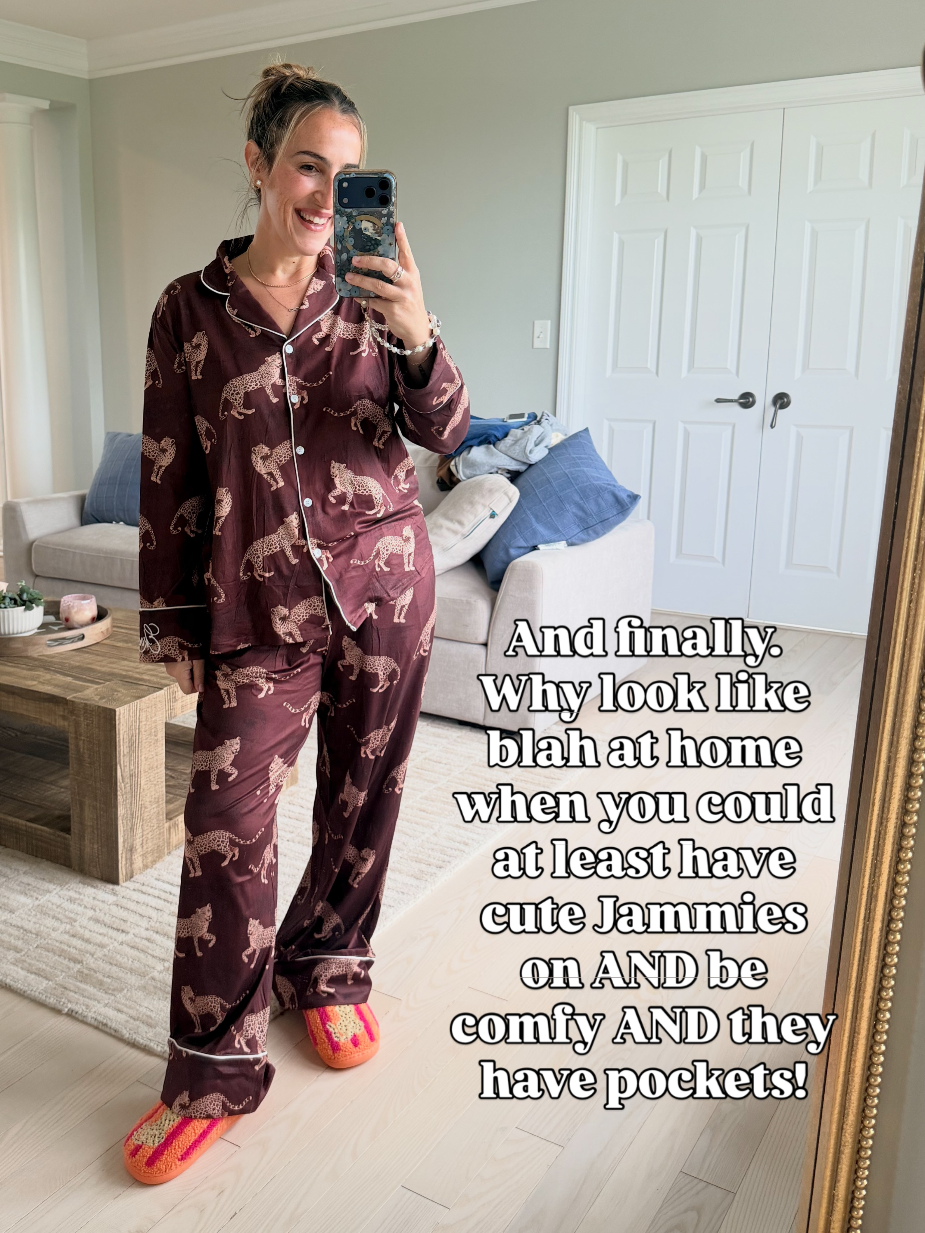 Wearing a size medium in all. #satinpajamas that are also #affordablepajamas I feel so good in these. come in lots of patterns.  I could live in them.  

 #LTKootd #LTKmomlife #LTKOver40