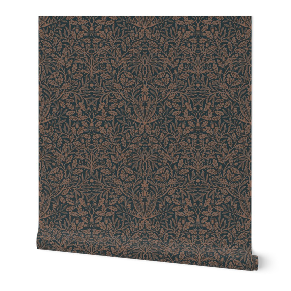 Wallpaper in Pure Acorn William Morris Heritage Elegant Glamour & Cottage Flowers Deco | Spoonflower