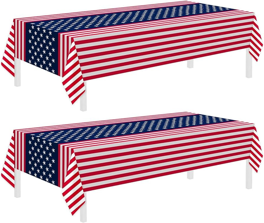 Childom 4th of July Decorations,2 Pack Patriotic Tablecloth,Patriotic Decorations 54" x 108" Disp... | Amazon (US)