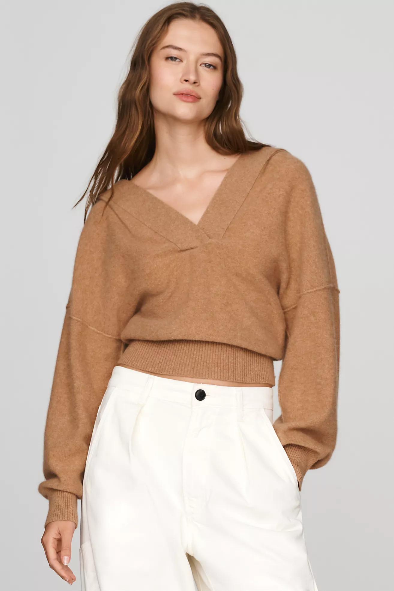 Pilcro Cashmere Deep-V Sweater | Anthropologie (US)