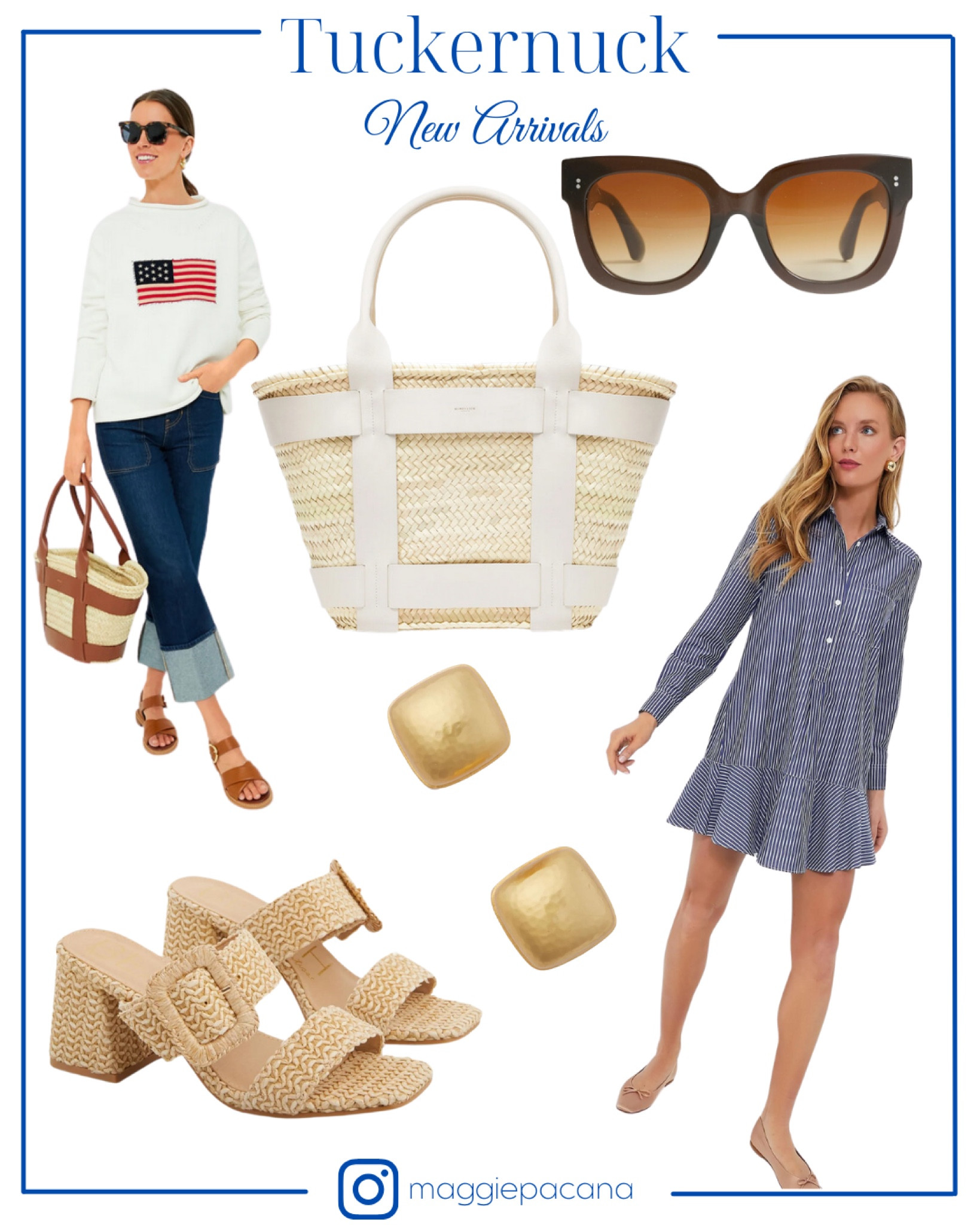 Tuckernuck New Arrivals

Americana, classic style, preppy, sandals, straw bag, spring dresses, spring dress, sunglasses, clip on earrings, mini dress

#LTKfindsunder100 #LTKSeasonal #LTKstyletip