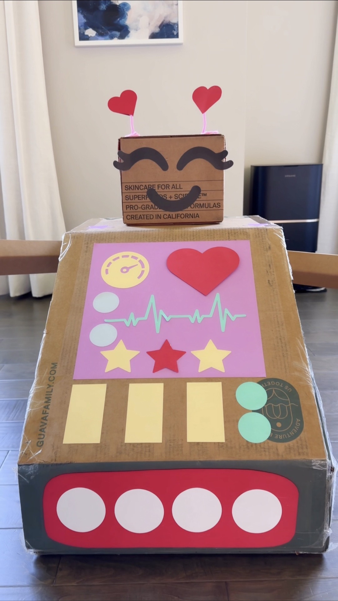 MAKING MY 3 YEAR OLD A CARDBOARD ROBOT 🤖 Lil sis’ daycare had an optional robot contest and I wasn’t planning on entering. On day 1, I only saw like 3 robots brought in. On day 2 EVERY kid had one and I was shocked and felt bad!! So I stayed up from 12–2am panic-making a robot for her last minute lol 😆

I just used cardboard boxes we were about to recycle and some cardstock sticker paper I had on hand. Unfortunately we didn’t win the competition but my girls have been playing with it and even having little picnics with the robot. So it’s all worth it! 😂🧺🍕🍓 #cardboardcrafts #robot

#LTKhome #LTKkids