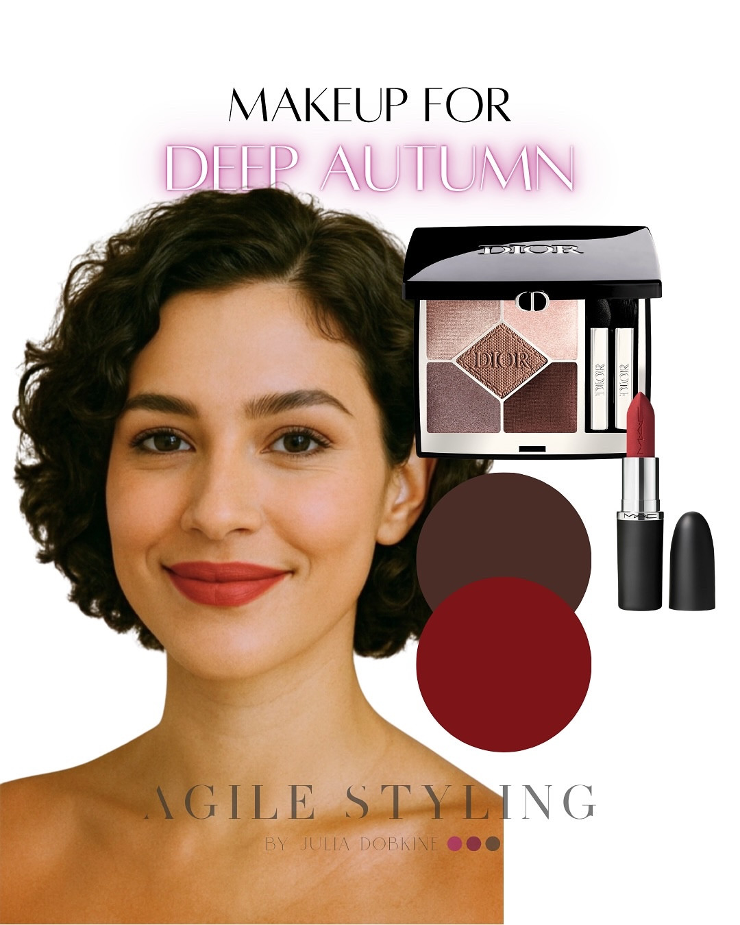 🍂 AUTUMN MAKEUP GUIDE 🍂
Whether you’re a True, Soft, Warm, or Deep Autumn, knowing your exact season makes ALL the difference when it comes to your makeup choices.

🎨 Each sub-season has its own perfect tones:
💋 Terracotta reds for True Autumn
🌰 Rosy browns for Soft Autumn
🍷 Rich wines for Deep Autumn
🔥 Burnt orange and camel for Warm Autumn

Wearing the right shades will instantly make your skin glow, your eyes pop, and your look feel effortlessly put together.

✨ Not sure which Autumn you are? That’s what I’m here for!
With my Essential Trio, you’ll get:
✔ Your full color analysis
✔ Personalized style & beauty recommendations
✔ A pocket palette for easy shopping
✔ Your best hair, makeup, and jewelry shades
✔ Pro tips to mix your colors like a stylist

👉 Book your analysis now with the link in bio and finally nail your color game like a pro.

❤️ Shop for your makeup shades on my LTK with the link in bio 

#ColorAnalysis #TrueAutumn #SoftAutumn #WarmAutumn #DeepAutumn #SeasonalColorAnalysis #AgileStyling #MakeupBySeason #ColorStylist #PersonalStyling #ColorSeason #AutumnMakeup #StyleWithConfidence #ColorTheoryBeauty #MakeupMatch