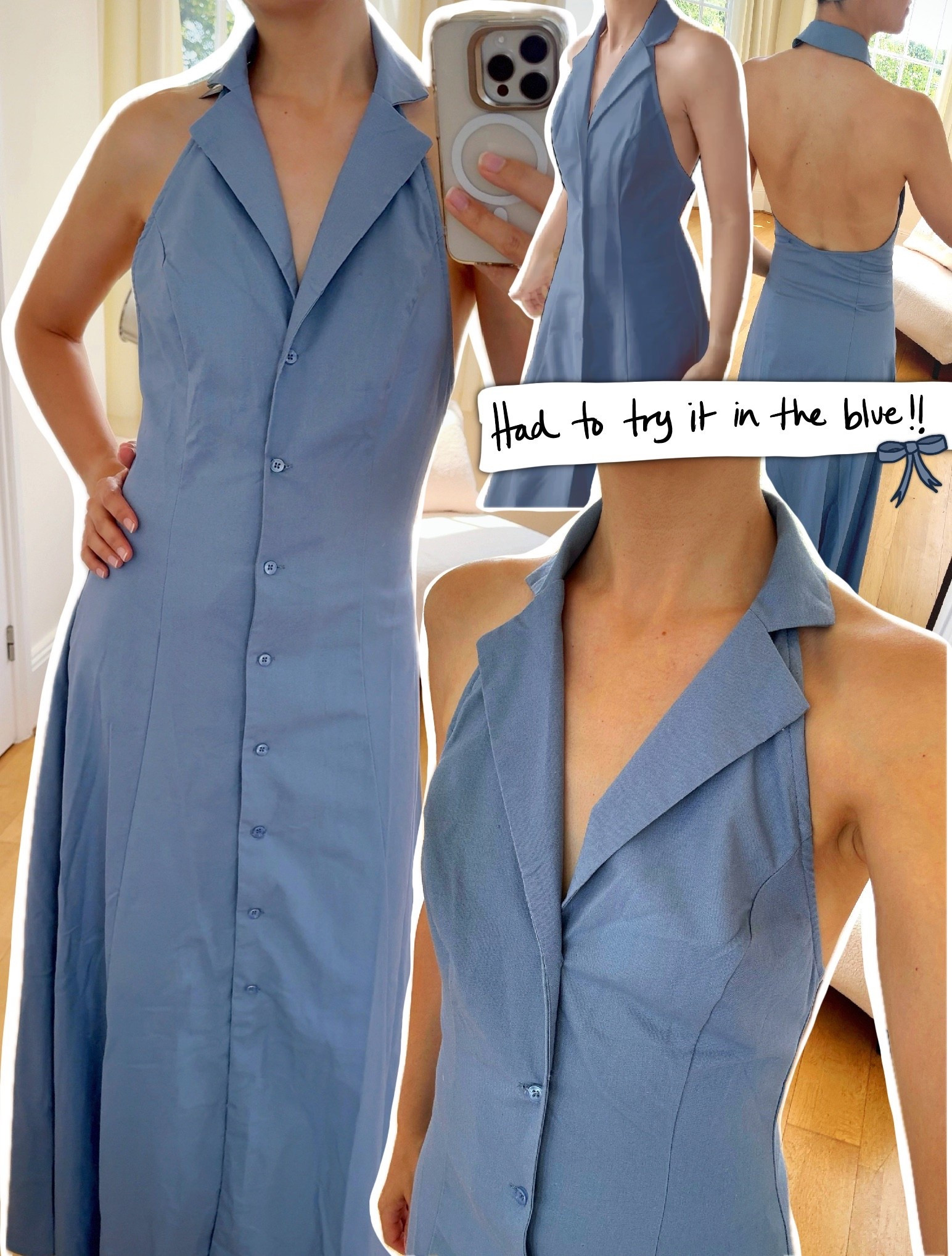 FEELING BLUE 🩵💙 how many versions of this dress do I need? Answer = all of them! The perfect summer dress - casual & cool (& affordable!) enough for everyday but can also be styled up for weddings, evenings & even race day. I’m wearing a size 8. 

#LTKwedding #LTKsummer #LTKuk