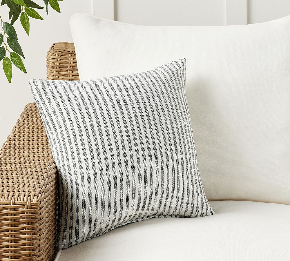 Performance Petite Striped Outdoor Pillow | Pottery Barn (US)