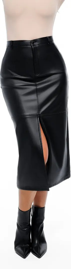 Sculpted Faux Leather Contour Skirt | Nordstrom