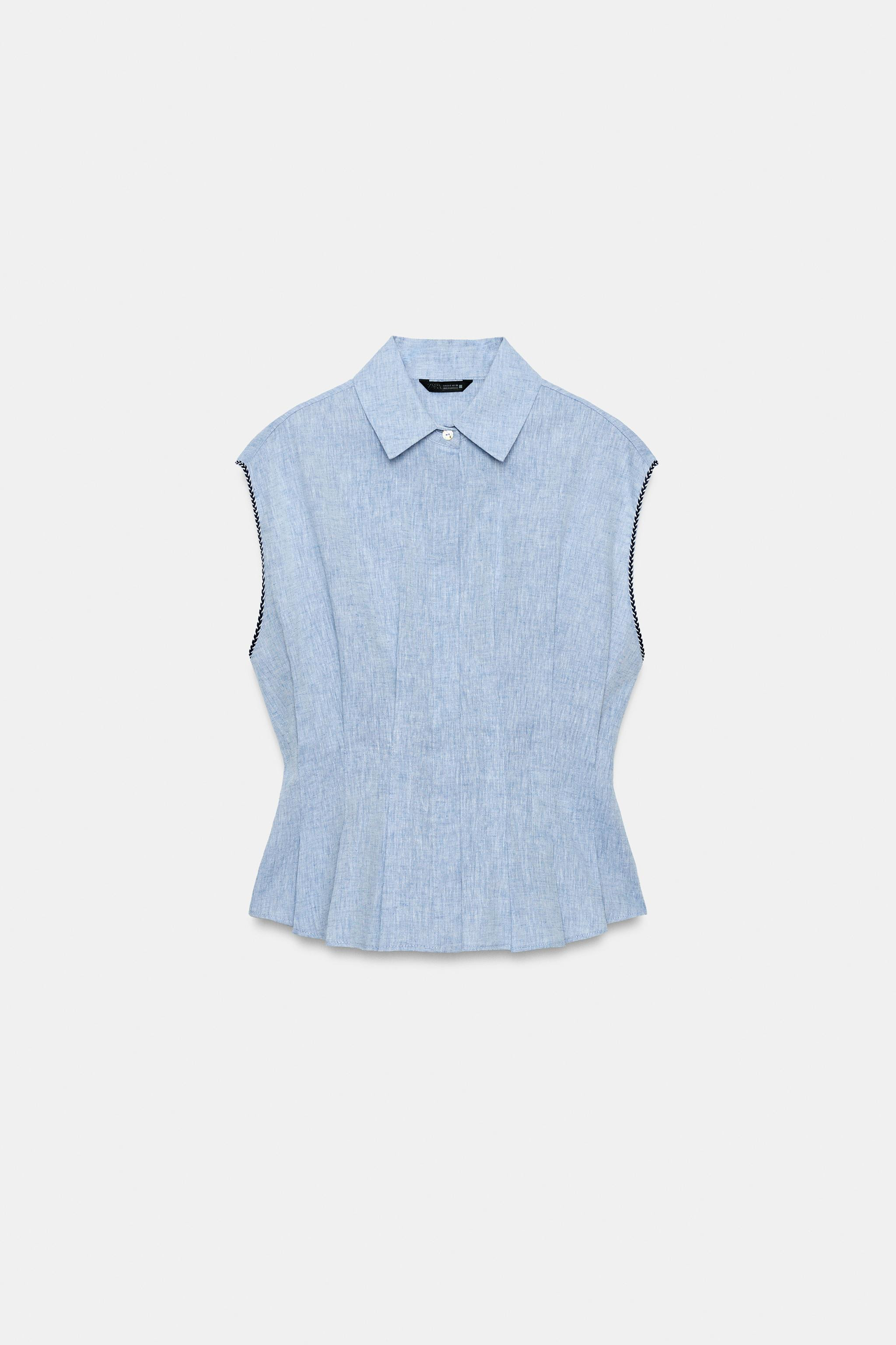 LINEN DARTED TOP | Zara US