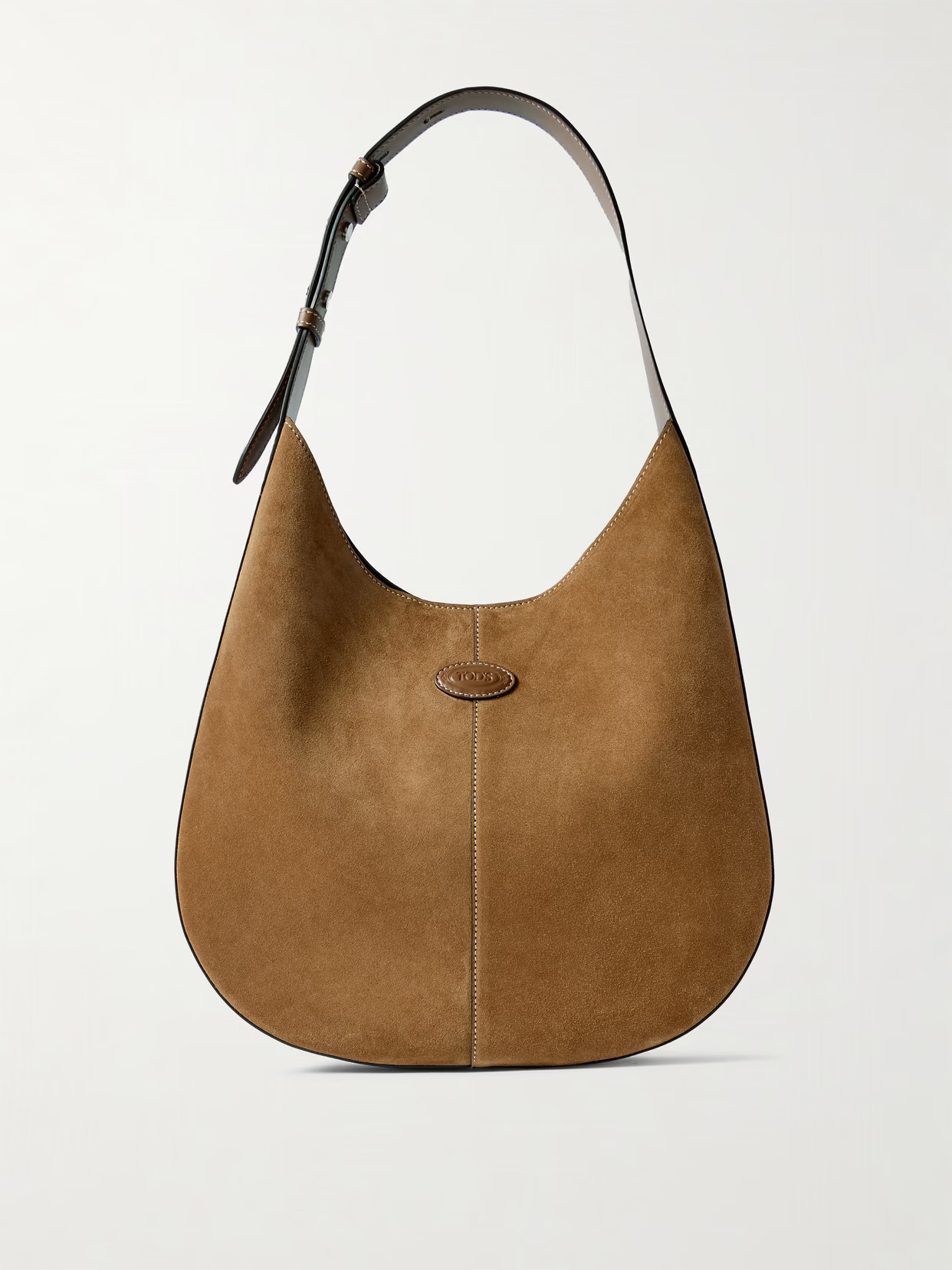 Tod's - Di Bag Leather-trimmed Suede Shoulder Bag - Tan | NET-A-PORTER (UK & EU)