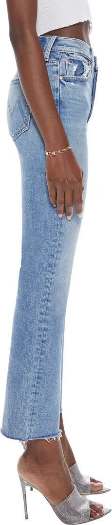MOTHER The Tripper Flood Frayed High Waist Ankle Flare Jeans | Nordstrom | Nordstrom