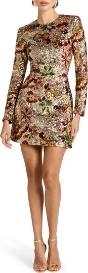 Camile Embellished Long Sleeve Sheath Cocktail Dress | Nordstrom