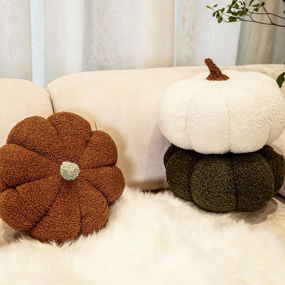 Halloween Pumpkin Throw Pillow WITH INSERT ,Modern Home Décor, Sofa Decorative Cotton Decorative... | Etsy (US)