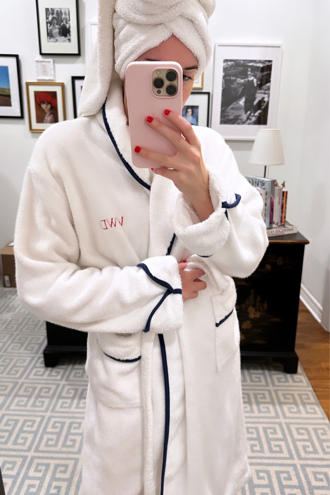 the BEST thing I purchased myself during the Hill House sale ❤️ Currently 30% off. I’m wearing the L/XL bc I like robes oversized. This robe runs true. // gift guide // robe for women // monogrammed gift // 

#LTKHoliday #LTKsalealert #LTKGiftGuide