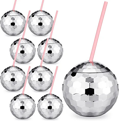 Amazon.com: Disco Flash Ball Cup 20 oz 70s Disco Party Cups with Straws Mirror Disco Flash Ball C... | Amazon (US)