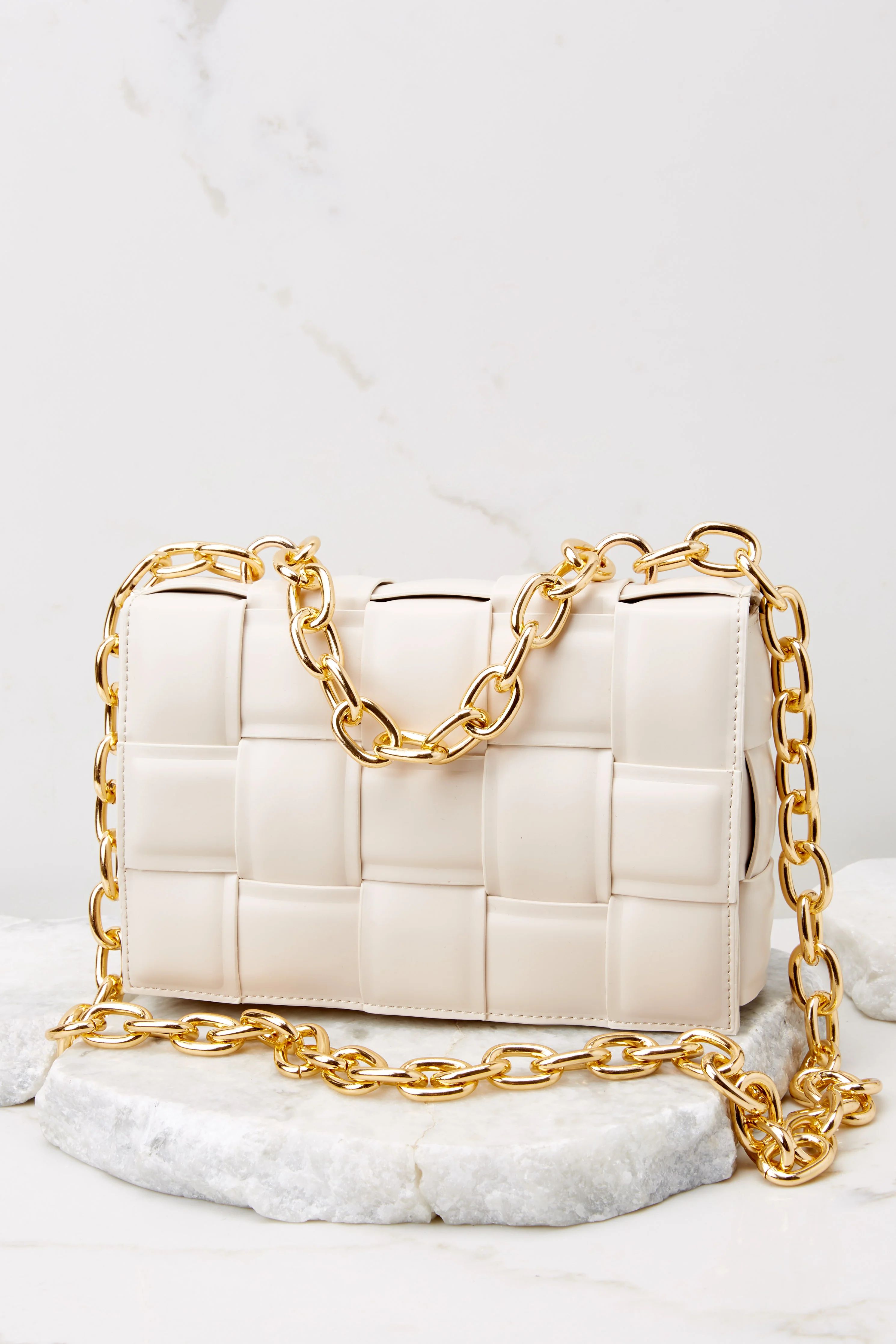My One And Only Off White Chain Bag | Red Dress 
