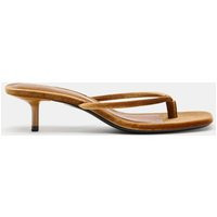 Zara - Velvet Effect Sandals - Ocher - 11 - Woman | Zara US