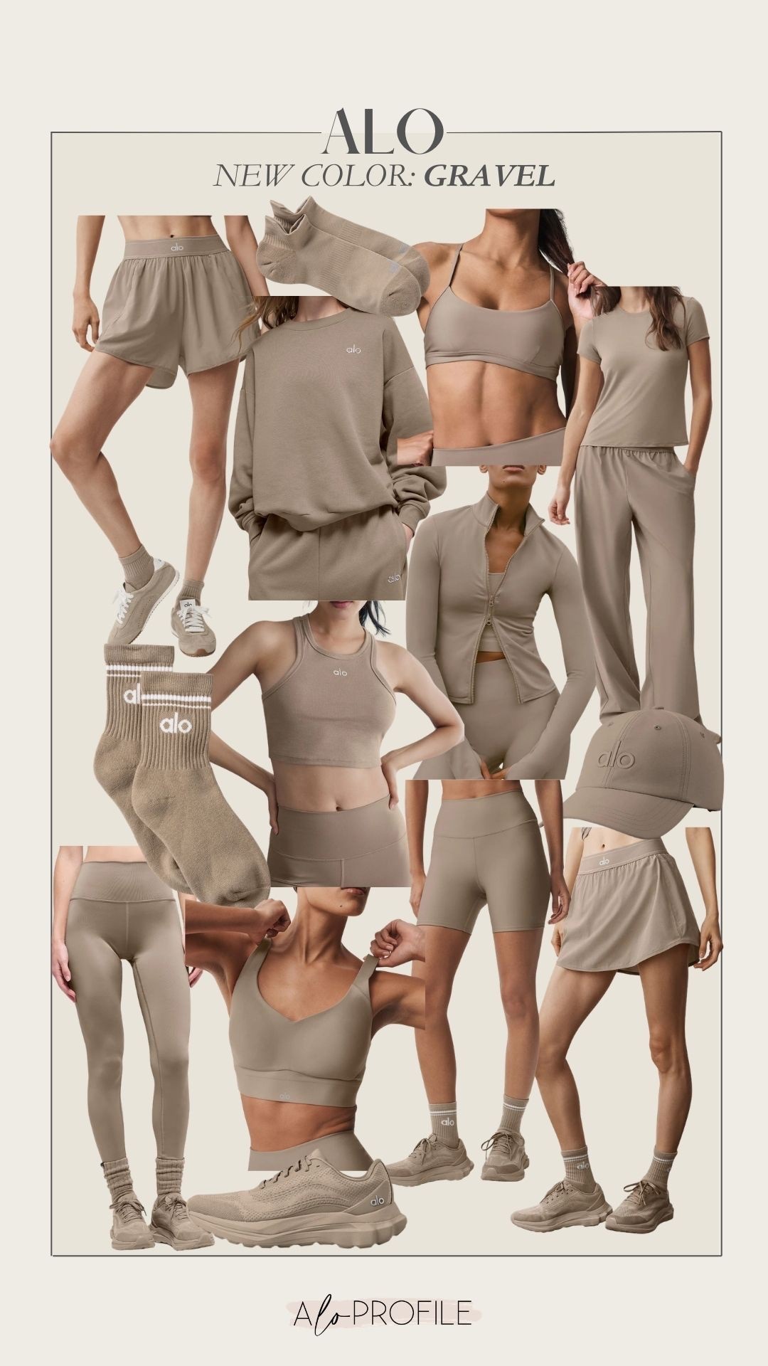 Alo Yoga new neutral color drop for spring: gravel 🤍