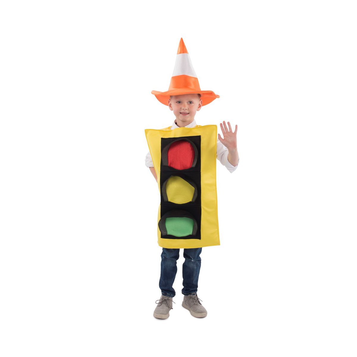 Dress Up America Traffic Light Costume and Safety Cone Hat for Kids | Target