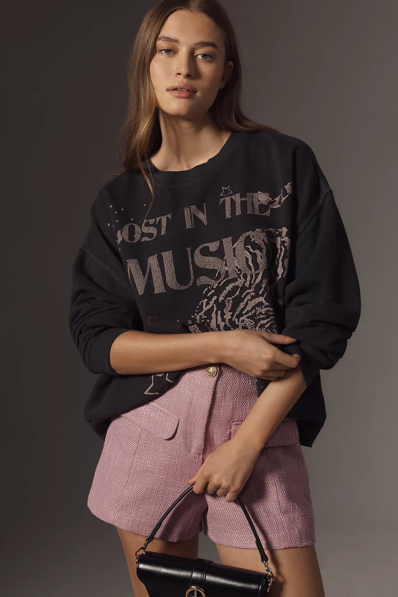 Pilcro Lost In The Music Crew Neck Sweatshirt | Anthropologie (US)