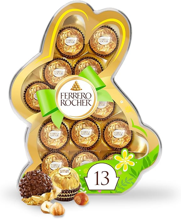 Ferrero Rocher, 13 Count, Premium Gourmet Milk Chocolate Hazelnut, Individually Wrapped Candy for... | Amazon (US)