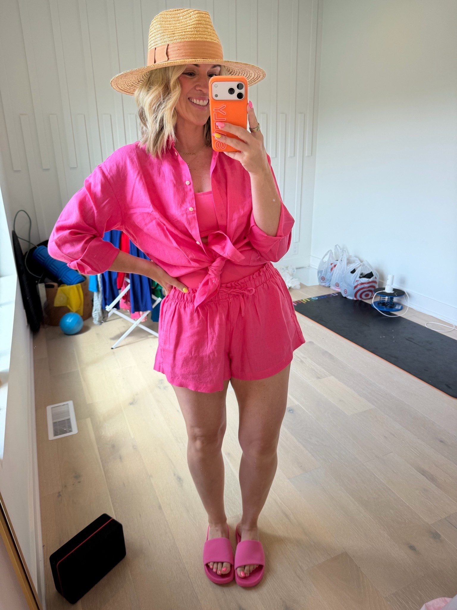The prettiest pink!!! XS top and medium shorts! Swimsuit is a medium! 

I think the linen set will work for 🌷❄️…the swimsuit because of the material is probably best for 🌷! 

#hocspring

#LTKdayinmylife #LTKmorningroutine #LTKfitnessgoals