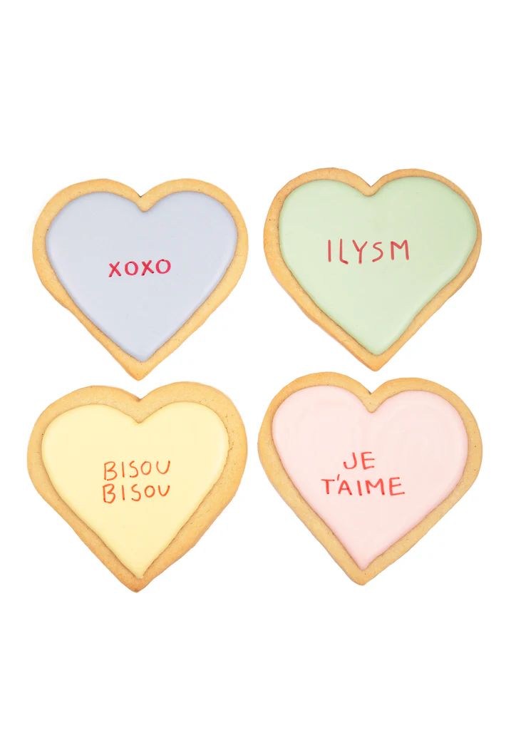 Conversation Heart Sugar Cookies, Set of 12 | Over The Moon