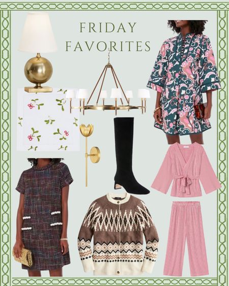 Friday Favorites are here! I love some of the new Tuckernuck arrivals that I have linked. 


Table lamp
Cocktail napkin
Dress
Sweater
Christmas pajamas
Tall black boot
Sconce

#LTKstyletip #LTKhome