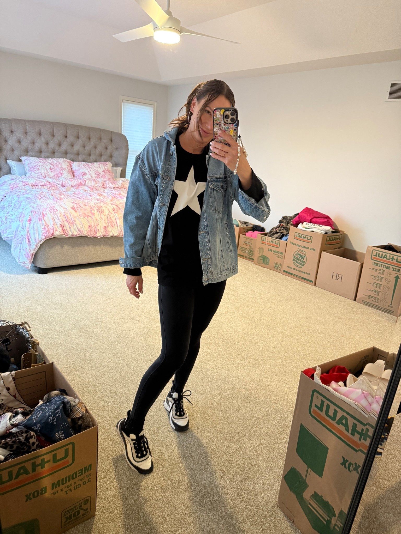 Todays ootd! Burberry shirt, spanks leggings, free people jacket, Chanel shoes, and today I’m using my Givenchy metallic bag

Spring ootd, casual outfit 

#LTKSeasonal #LTKOver40 #LTKStyleTip