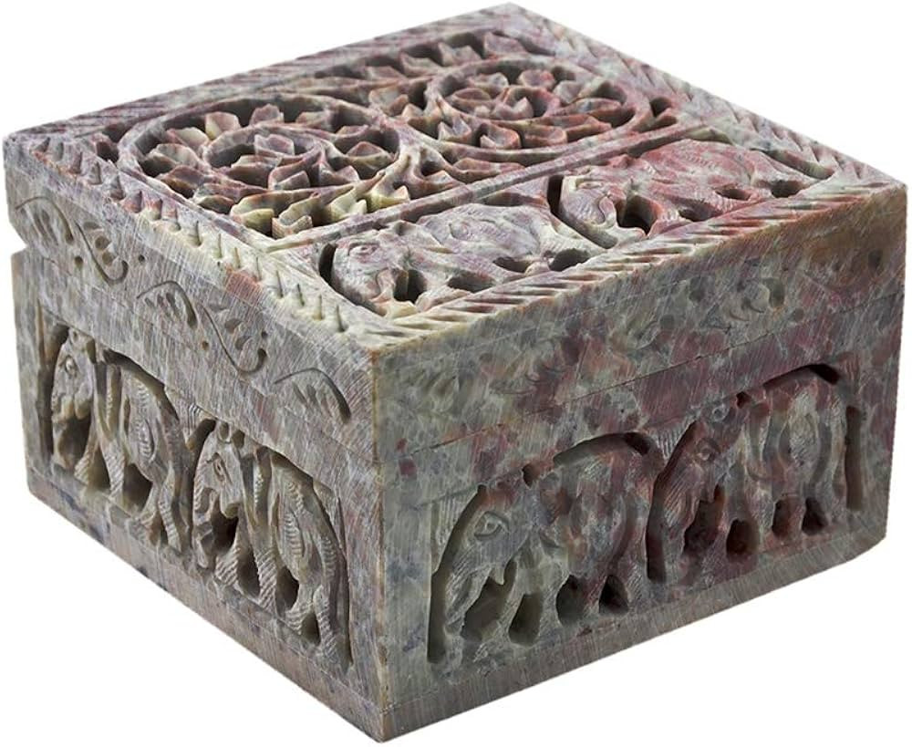 Hashcart® Marble Jewelry Box Small Decorative Box Tarot Box Stash Box Trinket Box |Size- 4" x 4"... | Amazon (US)