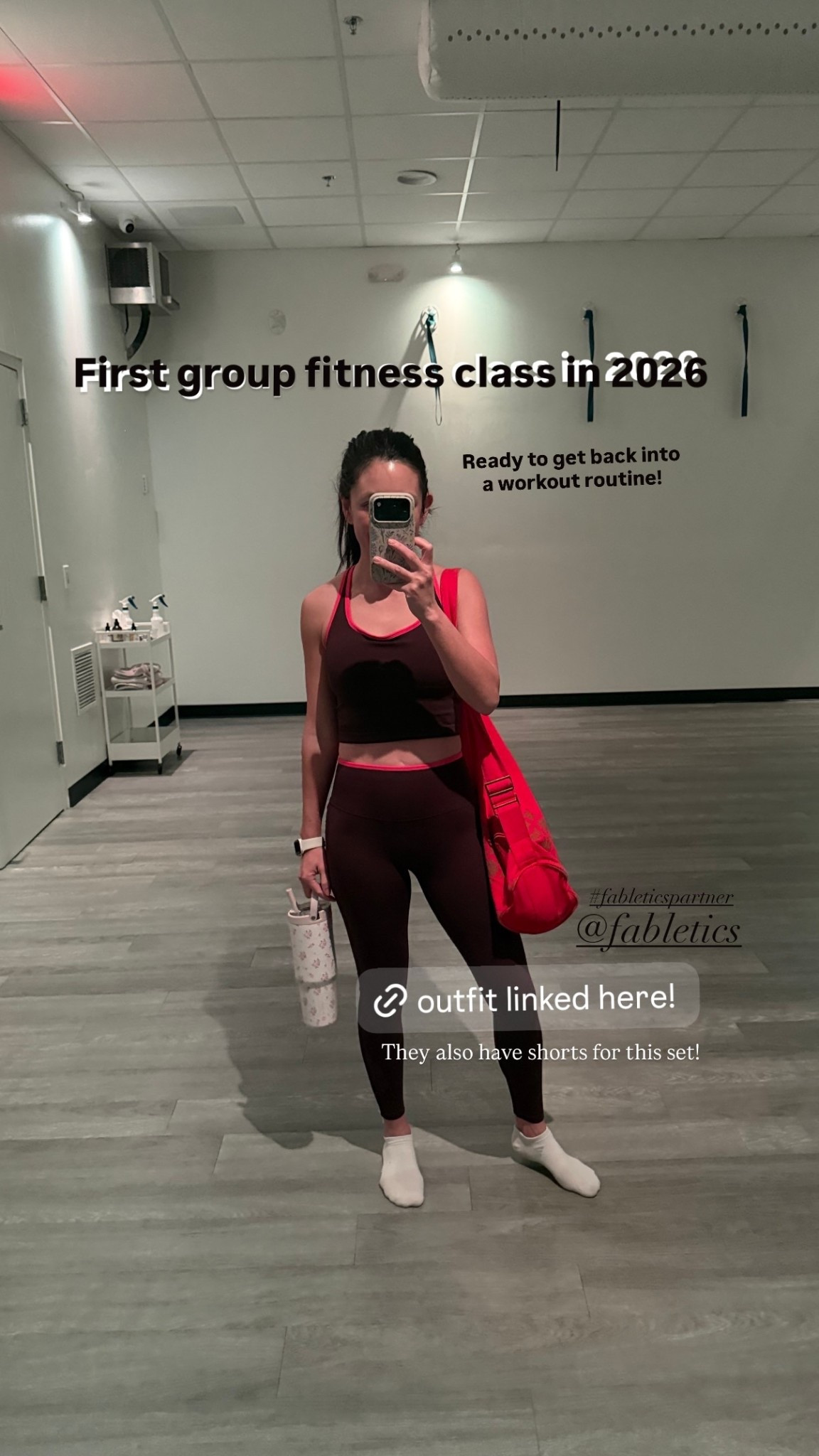 They also have shorts for this set!  First group fitness class in 2026  First group fitness class in 2026 Ready to get back into a workout routine!  @fabletics  set plum purple. Workout outfit. Compression is great! I’d also wear for running. Size small. 

#LTKfitnessgoals #LTKActive #LTKootd