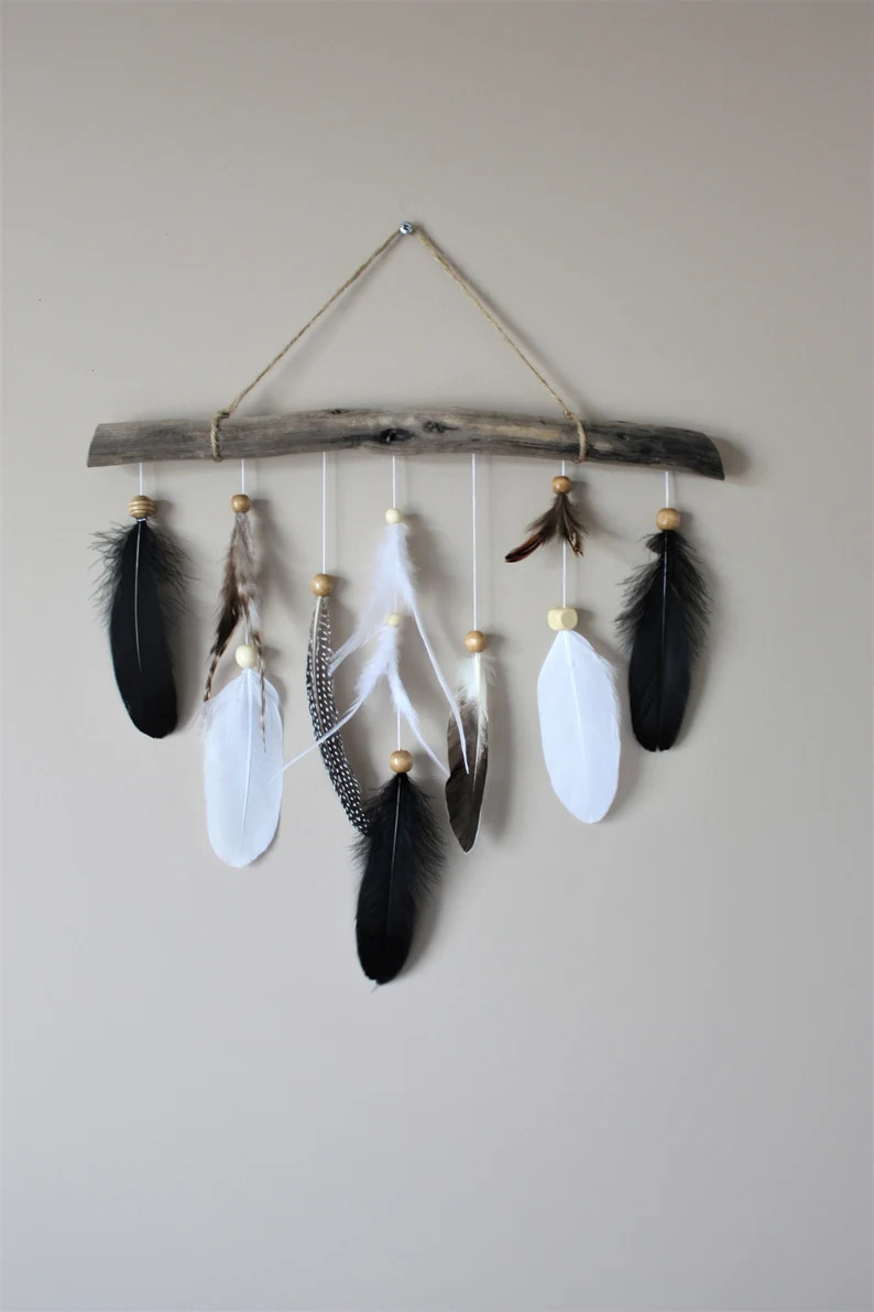 Feather Wall Hanging-driftwood Wall Hanging-boy Nursery | Etsy Canada | Etsy (CAD)