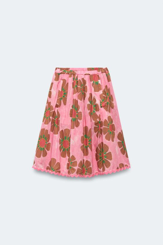 6-14 YEARS/ LIMITED EDITION FLORAL PRINT MIDI SKIRT | Zara US