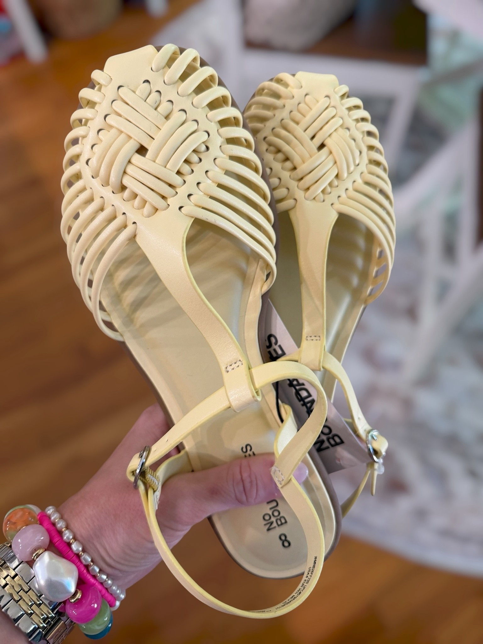 Sunny Yellow Huarache Sandals & Colorful Summer Accessories 💛🌈✨

These adorable yellow huarache sandals are giving all the coastal, colorful summer vibes! Paired with a fun stack of bright beaded bracelets, freshwater pearls, and a classic two-tone watch, this look is perfect for farmers market mornings, beach vacations, casual brunch dates, and everyday summer outfits. The buttery yellow shade is such a fun neutral that pairs beautifully with white denim, colorful dresses, and all your favorite preppy prints. ☀️🩵🍋

Wearing the No Boundaries T-Strap Huarache Sandals along with my favorite affordable bracelet stack for an easy summer accessory combination you’ll reach for all season long. 💛✨🌴

Yellow sandals, huarache sandals, summer accessories, colorful bracelet stack, pearl bracelets, affordable fashion finds, Walmart fashion, preppy summer style, coastal style outfit, vacation outfit ideas, casual summer outfit, colorful accessories. 🌈💛🩵✨

#LTKOver40 #LTKSeasonal #LTKootd