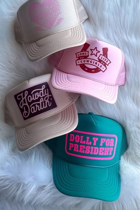 Love these cowboy Trucker hats! Perfect for a country, concert outfit, Nashville outfit idea, lake outfit, bachelorette party and more! DISCOUNT CODE TRENDSETTER10
6/16

#LTKFindsUnder50 #LTKSeasonal #LTKStyleTip