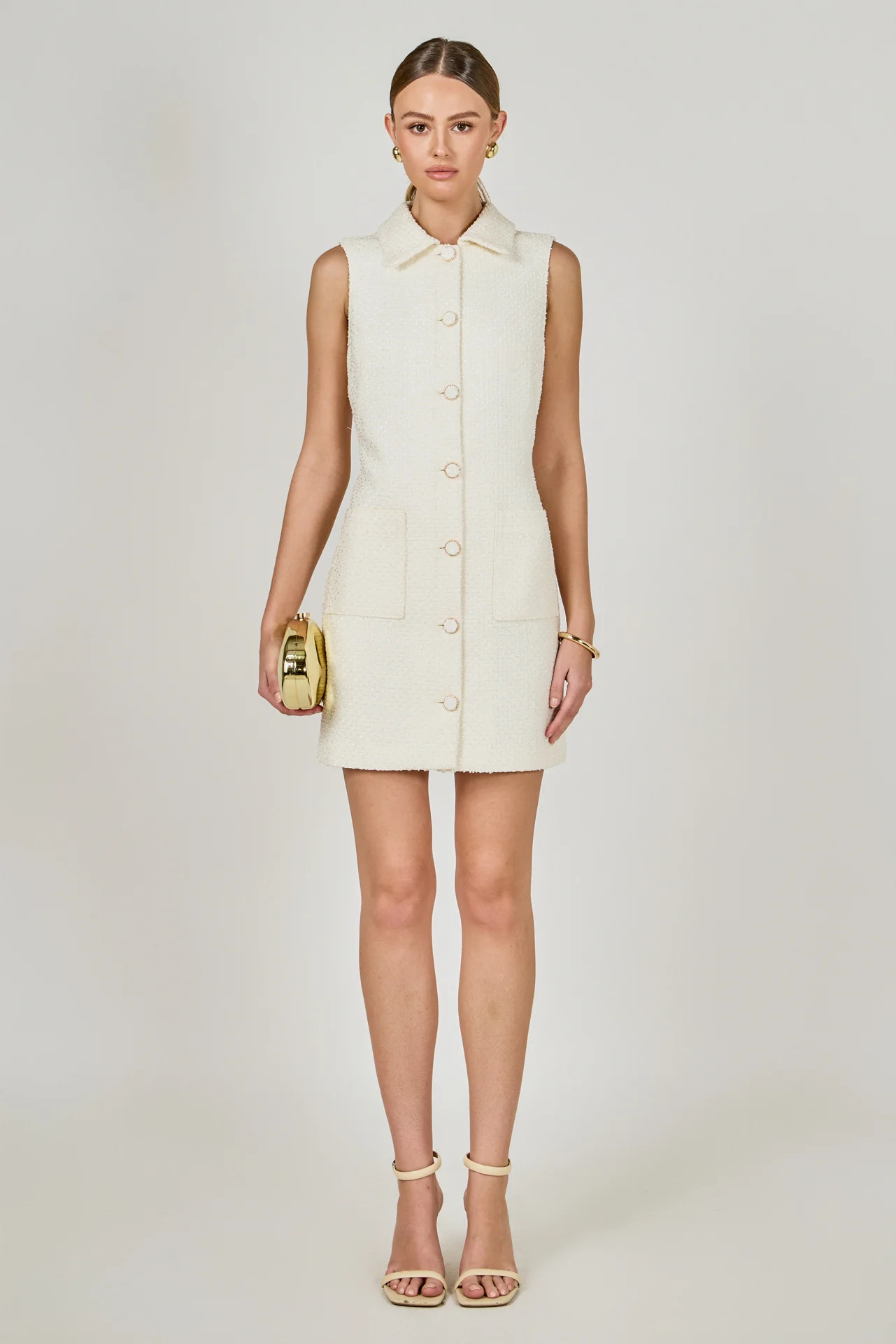 Tweed Collared Mini Dress | Endless Rose