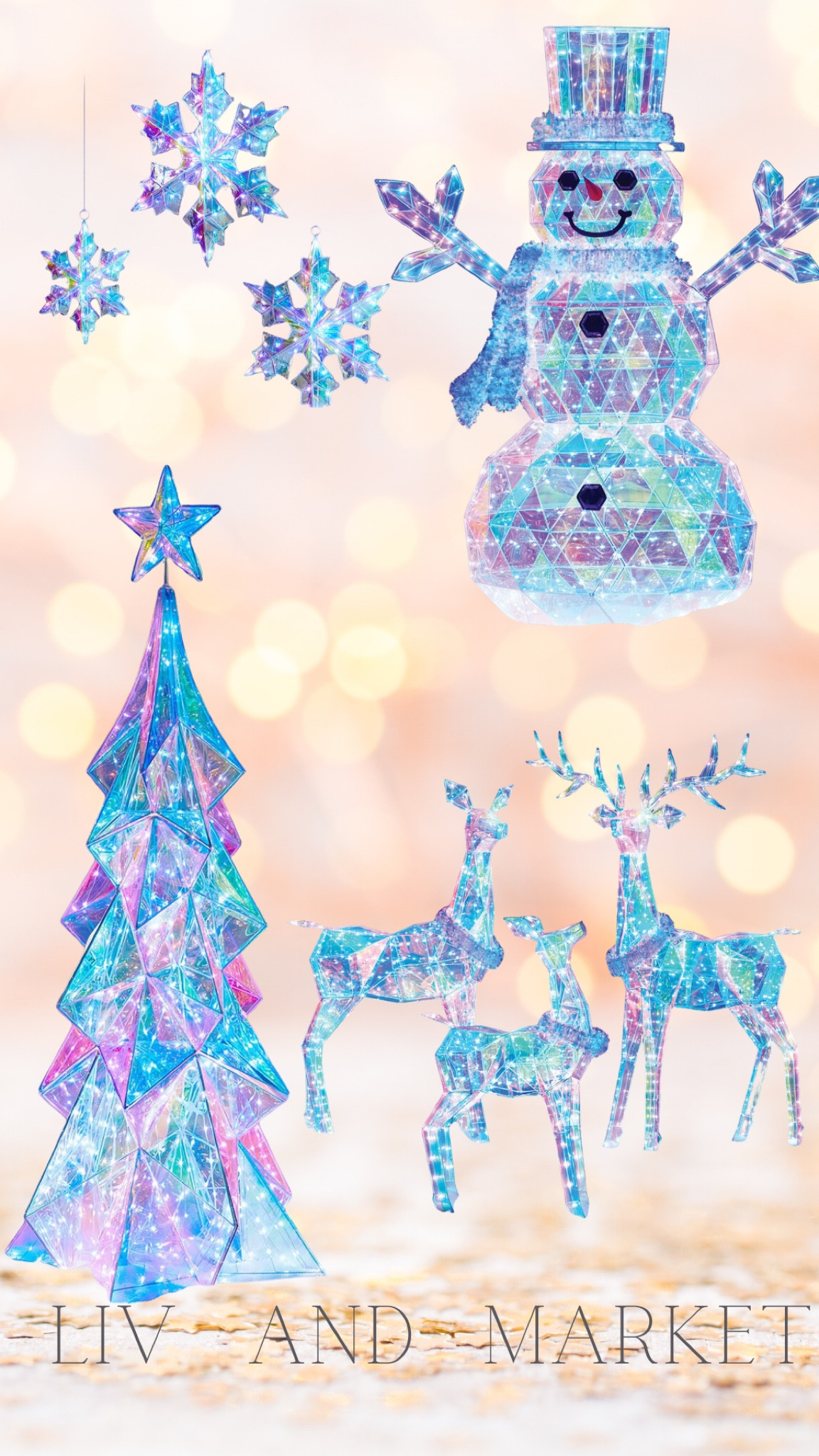 Iridescent outdoor Christmas Decor 

#LTKSeasonal #LTKhome #LTKHoliday