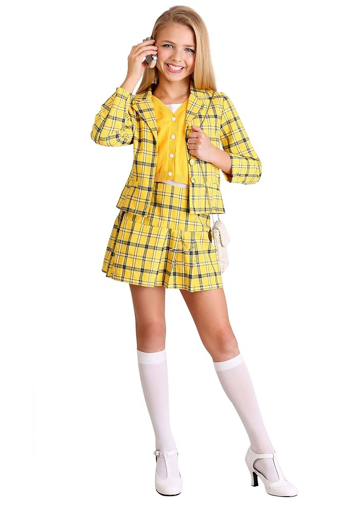 Kids Clueless Costume, Cher Character | Jacket, Skirt, Shirt With Attached Sweater | 90s Dress Up... | Amazon (US)